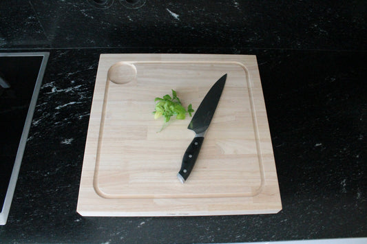 Snijplank - Massief rubberwood - 4 cm dik