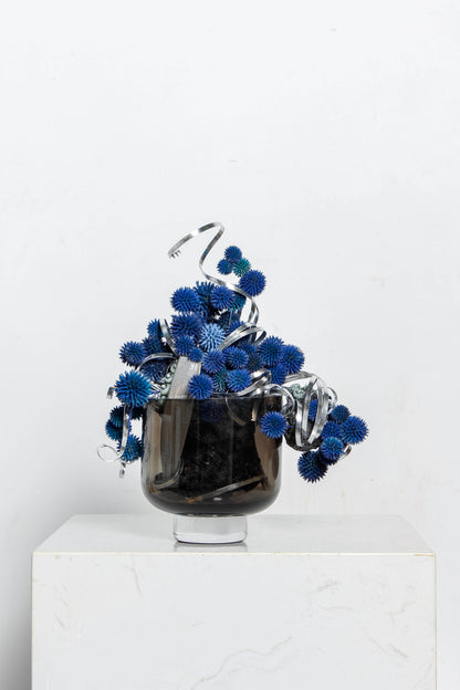 Glazen design vaas - Amber/Smoke