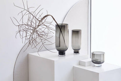 Glazen design vaas - Amber/Smoke