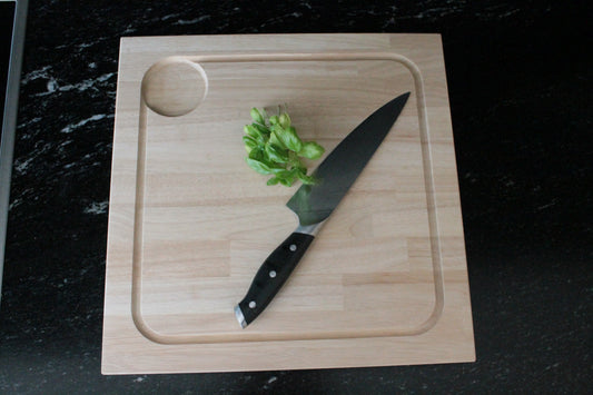 Snijplank - Massief rubberwood - 4 cm dik