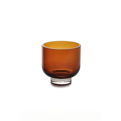 Glazen design vaas - Amber/Smoke