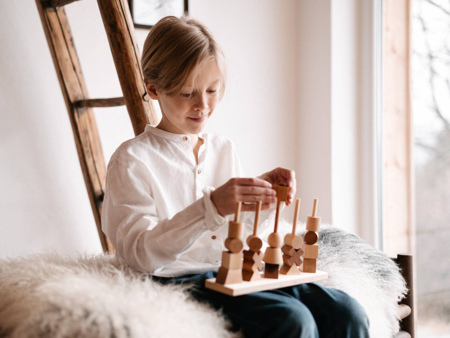 Houten Stapeltoren - Montessori speelgoed