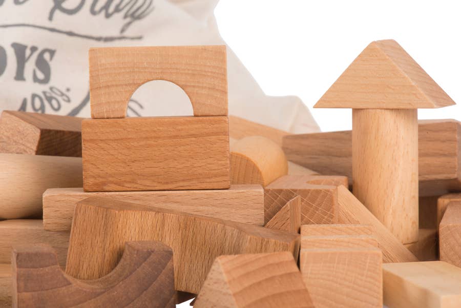 Houten Bouwblokken – 100 stuks
