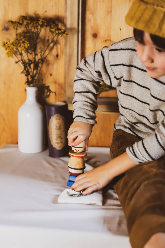 Houten Montessori Stapelfiguur - Nr.4