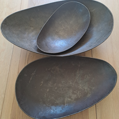 Sculpturale IJzeren Schalen - Set van 3