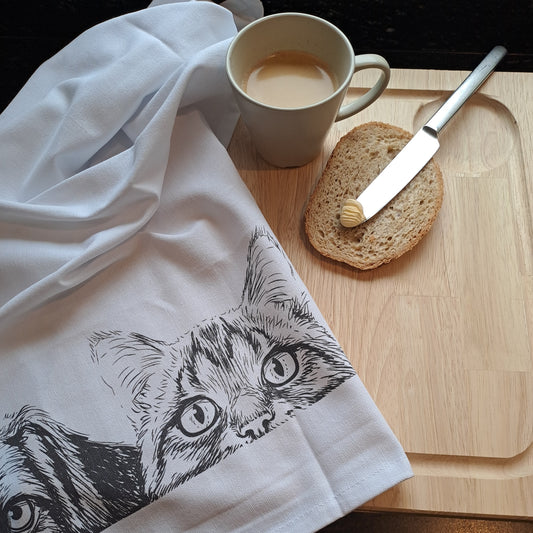 Katoenen Keukendoek - illustratie (50x70 cm)