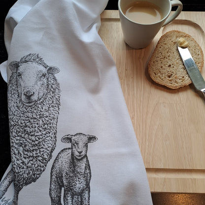 Katoenen Keukendoek - illustratie (50x70 cm)