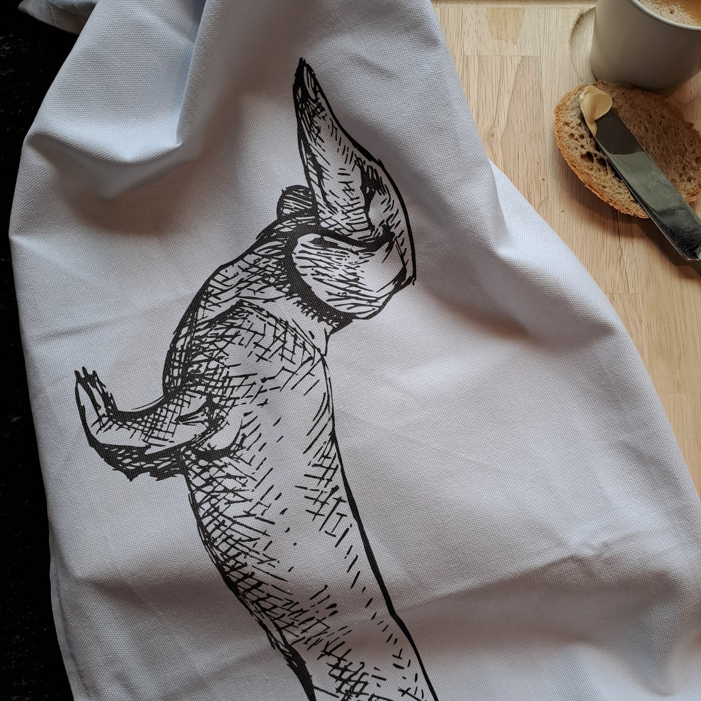 Katoenen Keukendoek - illustratie (50x70 cm)